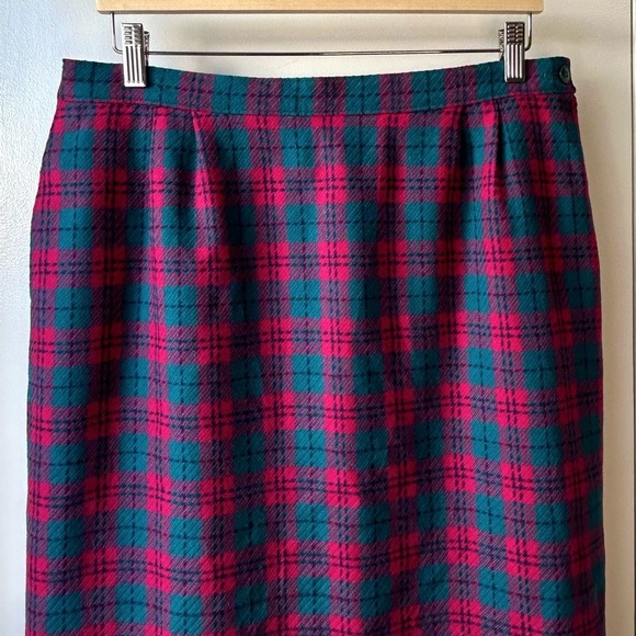 Vtg Pendleton 100% Wool Tartan Skirt - Picture 4 of 9